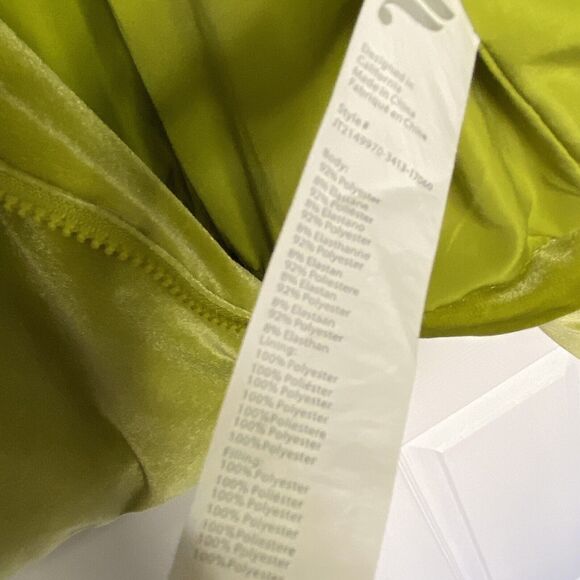 Fabletics Wander Velour Neon Green Cropped Puffer Jacket Women's Size XL Blogger - Picture 7 of 11